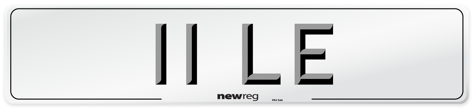 11 LE Number Plate from New Reg